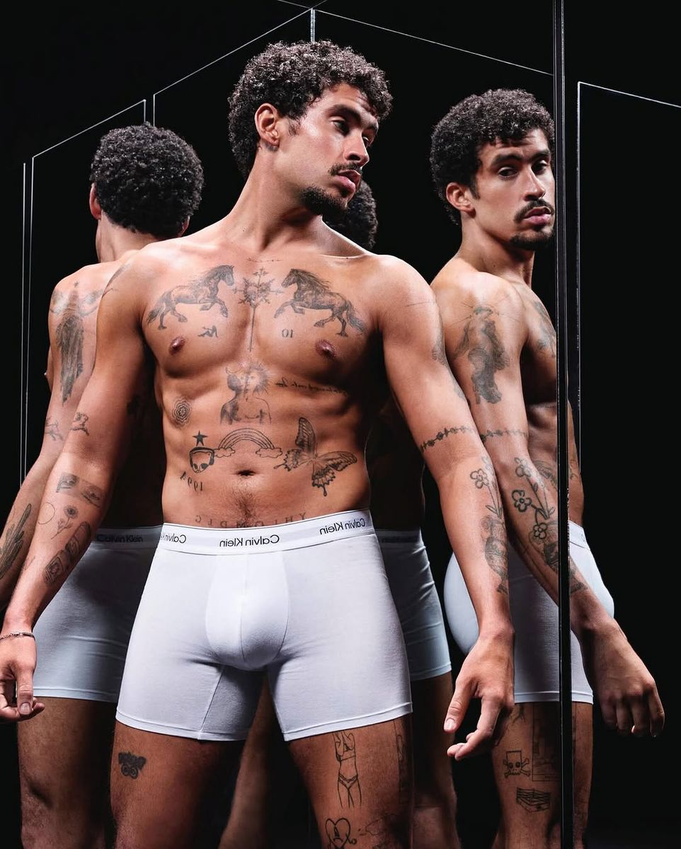 Bad Bunny poses in his underwear for Calvin Klein