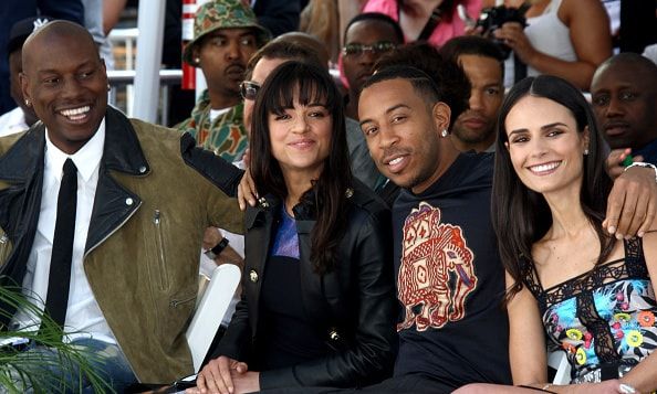 Tyrese, Michelle Rodgriguez, Ludacris and Jordana at Vin's ceremony
Photo: Getty Images
