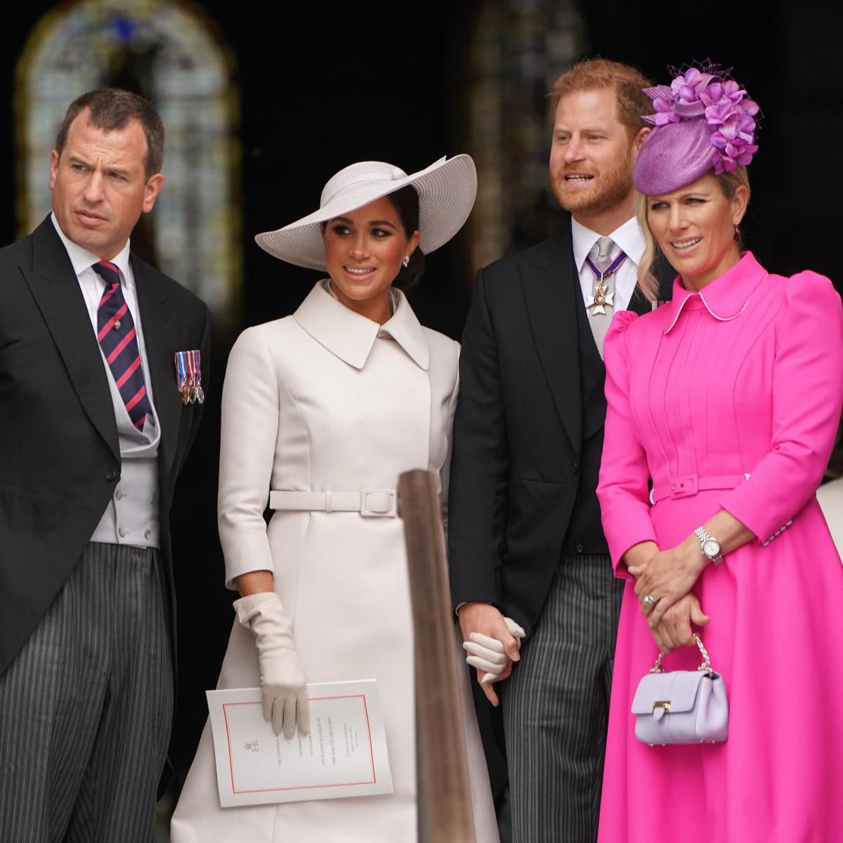 Peter Phillips, Meghan Markle, príncipe Harry y Zara Phillips