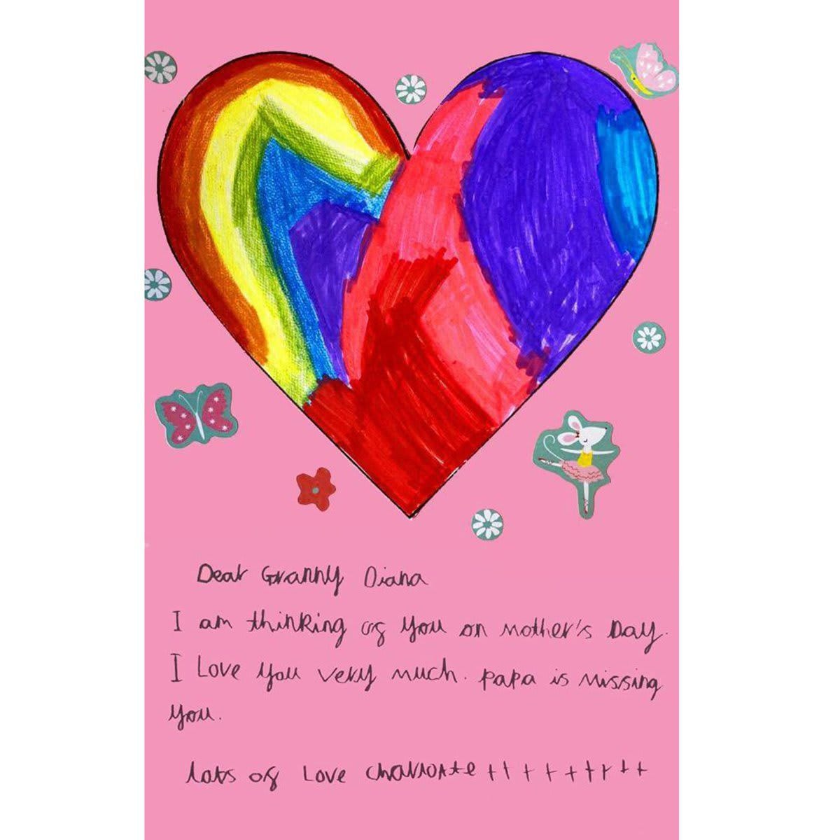Princess Charlotte referred to her dad Prince William as papa in a Mother’s Day card for Princess Diana