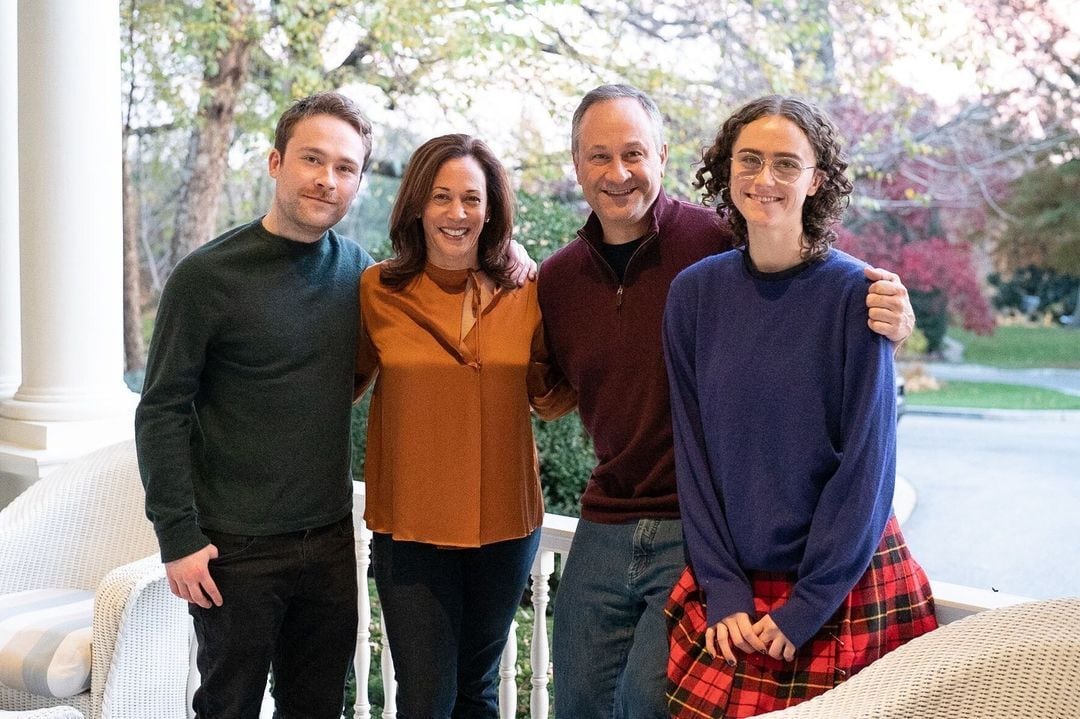 Cole Emhoff, Kamala Harris, Doug Emhoff, and Ella Emhoff