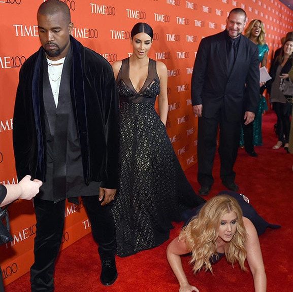 Kanye West, Kim Kardashian and Amy Schumer
Photo: Getty Images