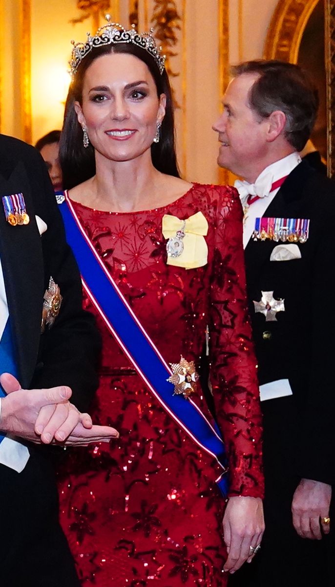 Catherine, Princess of Wales during a Diplomatic Corps reception at Buckingham Palace on December 6, 2022 in London, England.