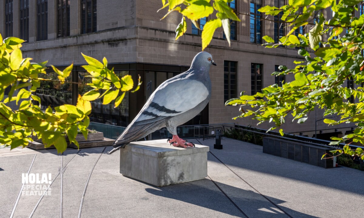 Iván Argote, ‘Dinosaur’, 2024. A High Line Plinth commission. On view October 2024–Spring 2026. (Image: Courtesy Iván Argote)