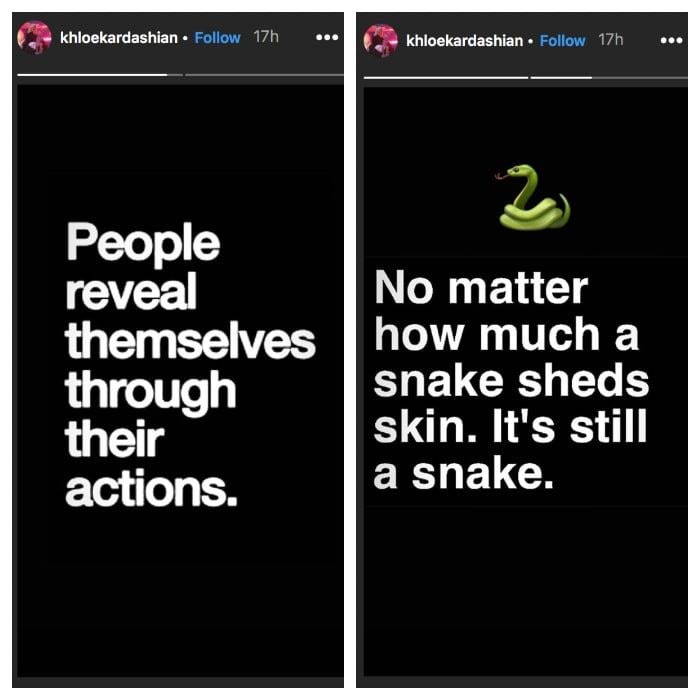 Khlo Kardashian Instagram stories