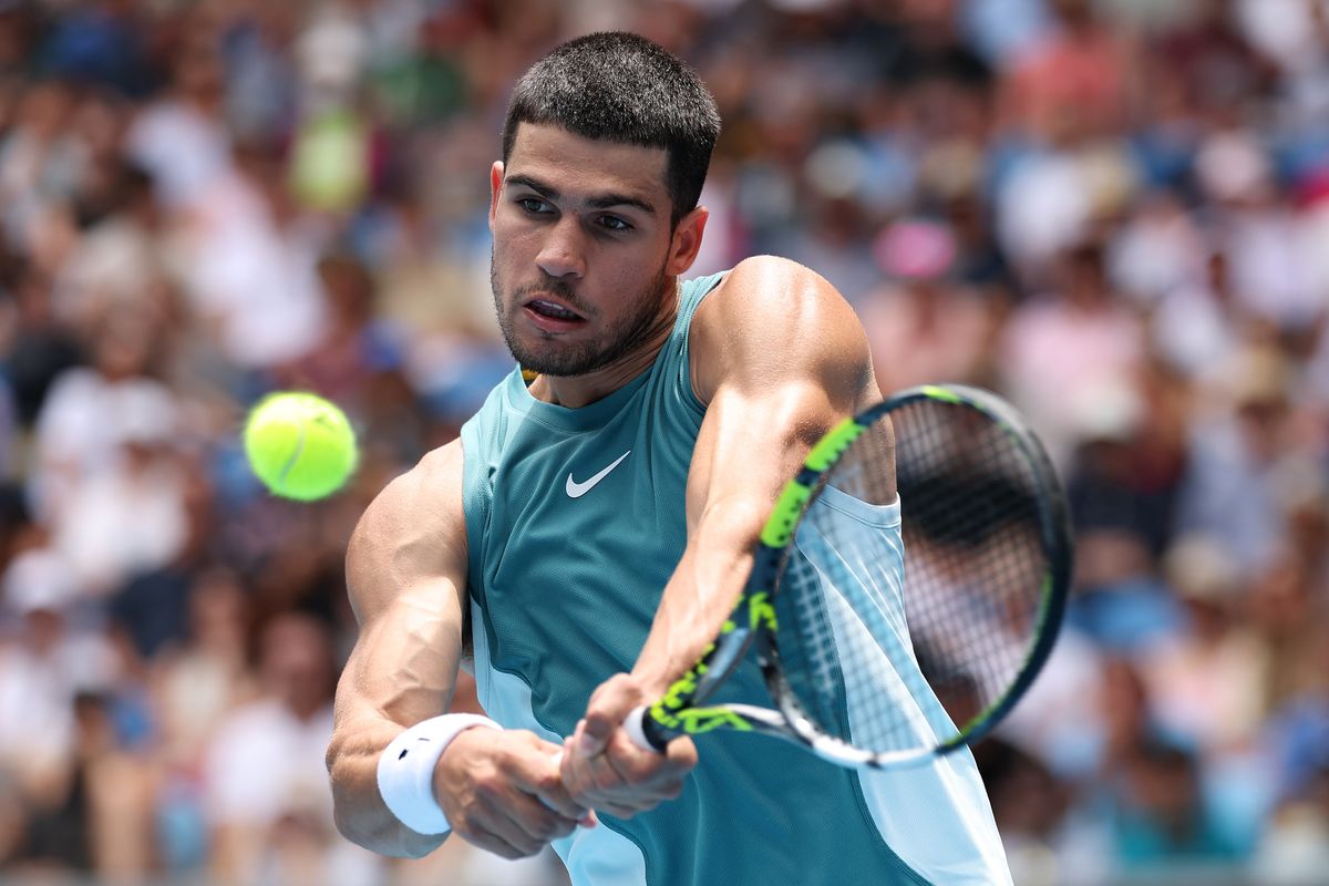Carlos Alcaraz at the 2025 Australian Open