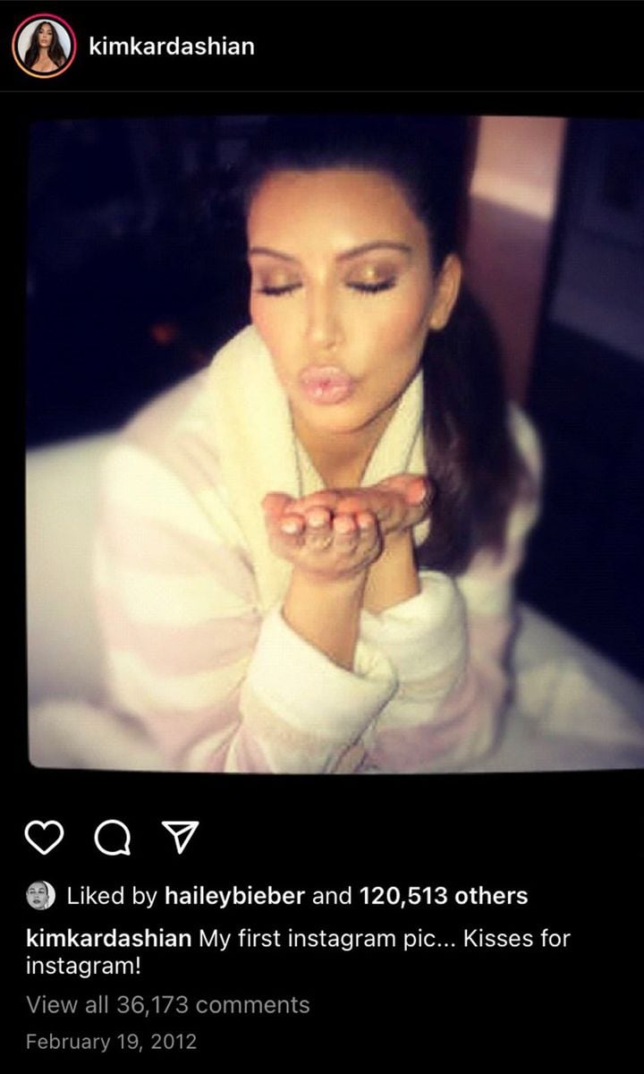 Kim Kardashian's first Instagram post