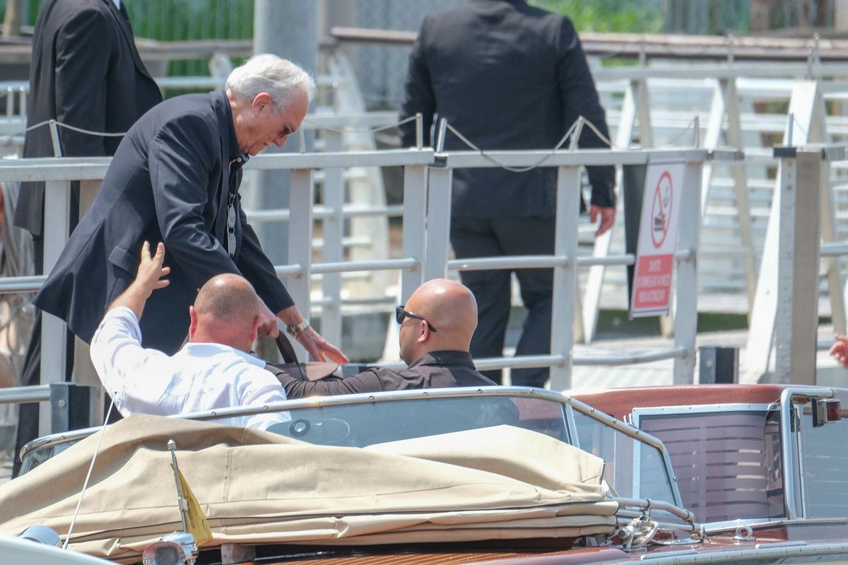 Miguel Bezos arrived in Venice yesterday to celebrate his son's wedding