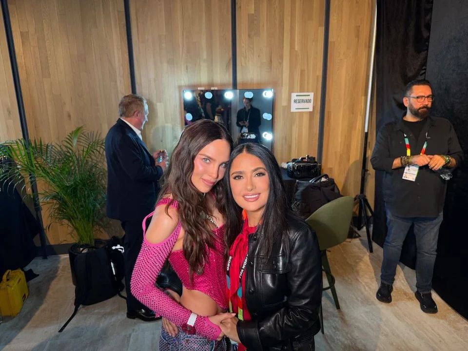 Salma was one of the last people to wish her luck