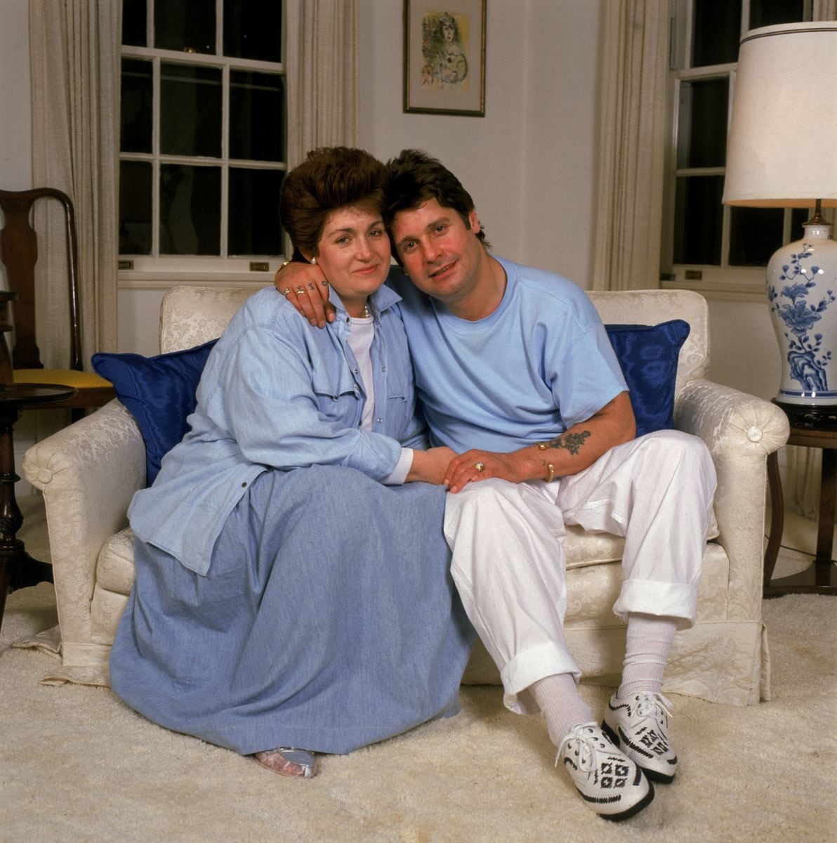 (FILE PHOTO) Rock singer Ozzy Osbourne and his wife Sharon, 1987. 