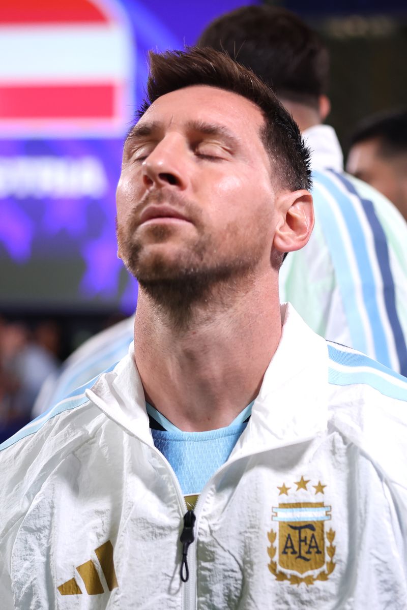 Lionel Messi #10 of Argentina is seen in the tunnel before the FIFA World Cup 2026 Group J match between Argentina and Austria at Dallas Stadium on June 22, 2026.
