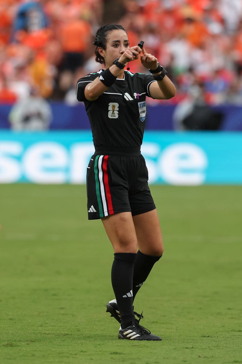 Her latest achievement places her among a growing group of women breaking barriers in men's international soccer.