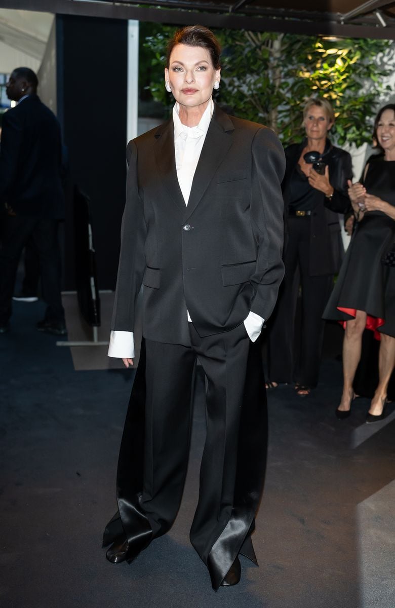 Linda Evangelista is seen arriving at the Kering Foundation's Caring for Women dinner on September 11, 2025 in New York City. 