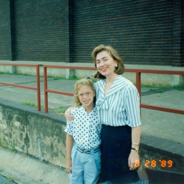 The Democrat's daughter reminds her of how she "was as a young mother."
Photo: Chelsea Clinton for POPSUGAR