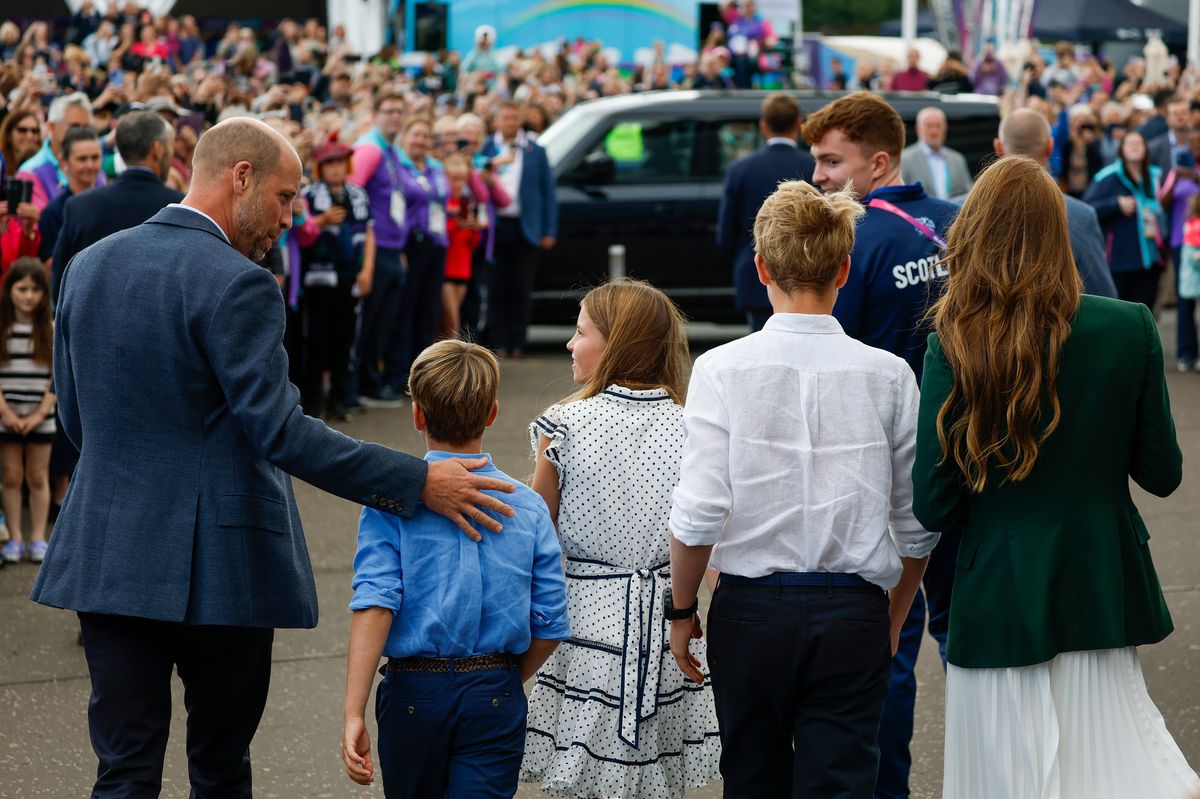 Prince William and Kate Middleton brought Prince George, Princess Charlotte and Prince Louis along for a family day at the Commonwealth Games.