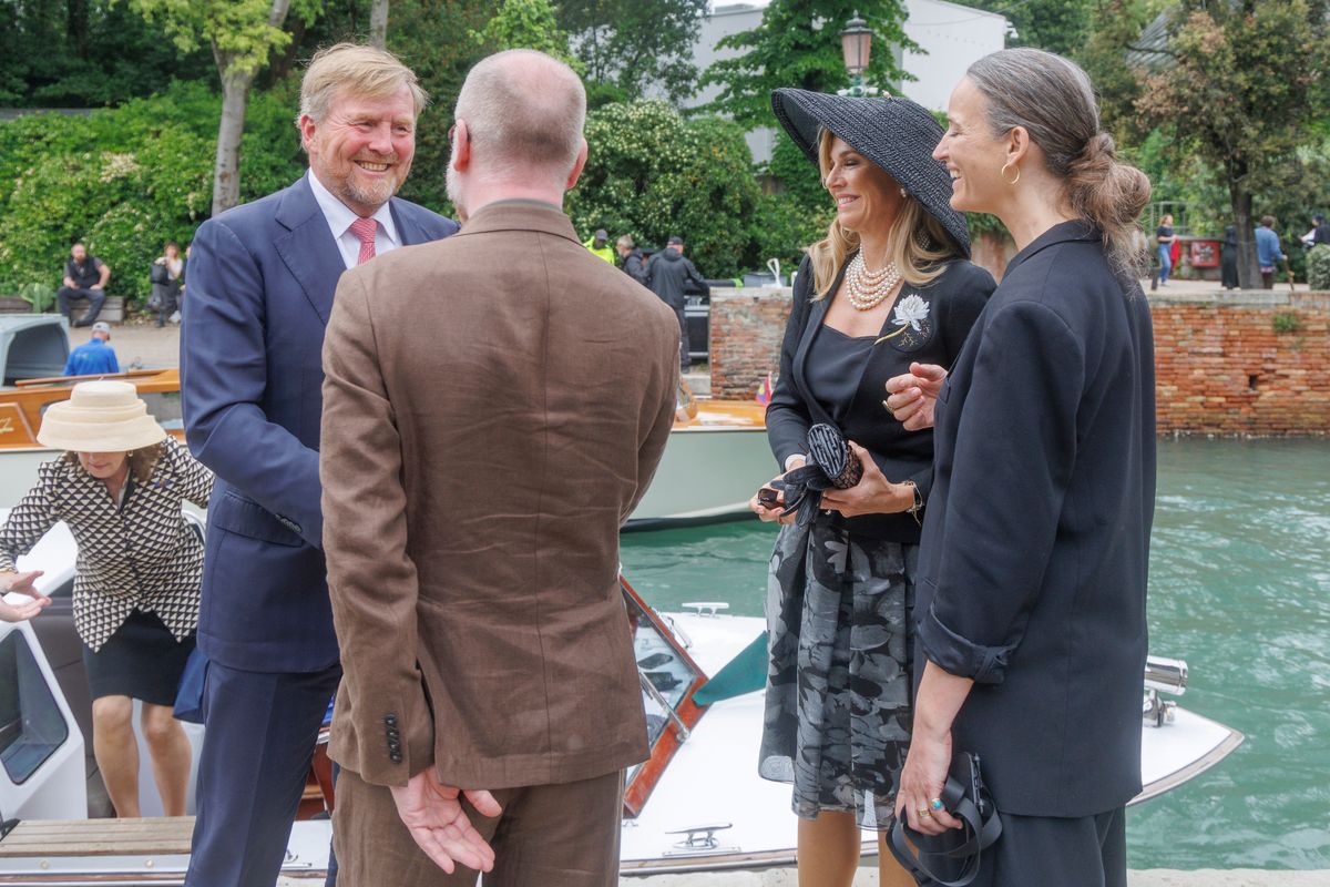 The Dutch royal couple traveled to Venice to inaugurate the Netherlands Pavilion at the Venice Biennale on Wednesday, marking the beginning of a cultural journey 