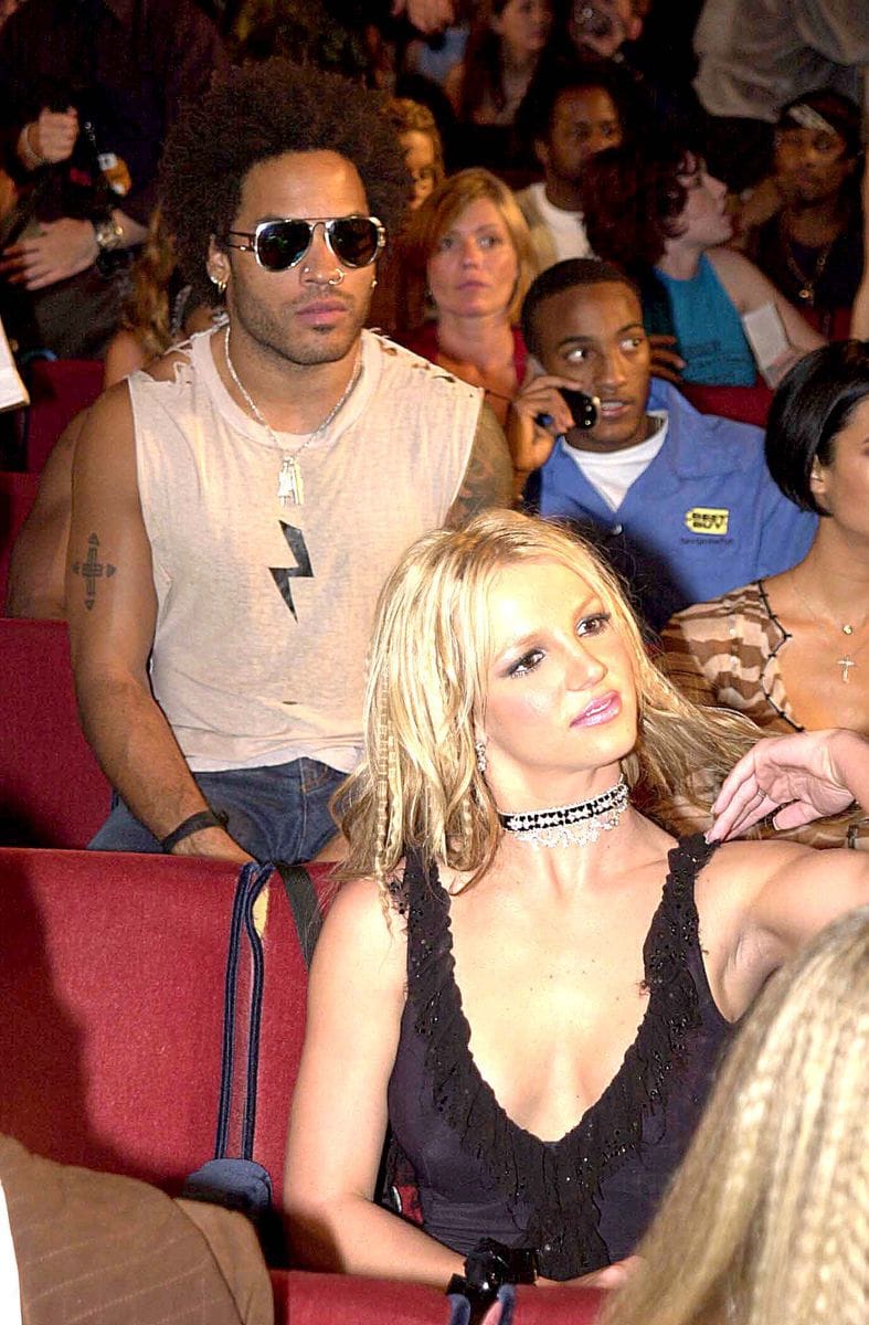 Lenny Kravitz and Britney Spears (Photo by Jeff Kravitz/FilmMagic)