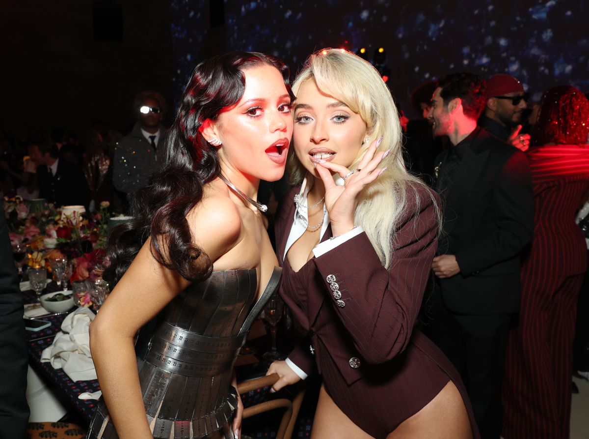 Jenna Ortega and Sabrina Carpenter attend the 2025 Met Gala 