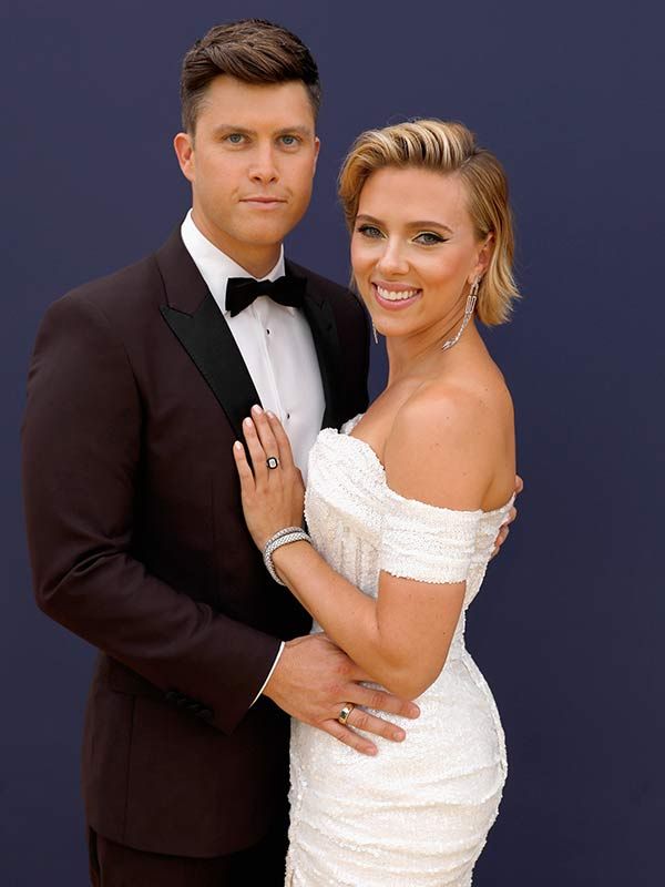 Scarlett Johansson Colin Jost wedding dress