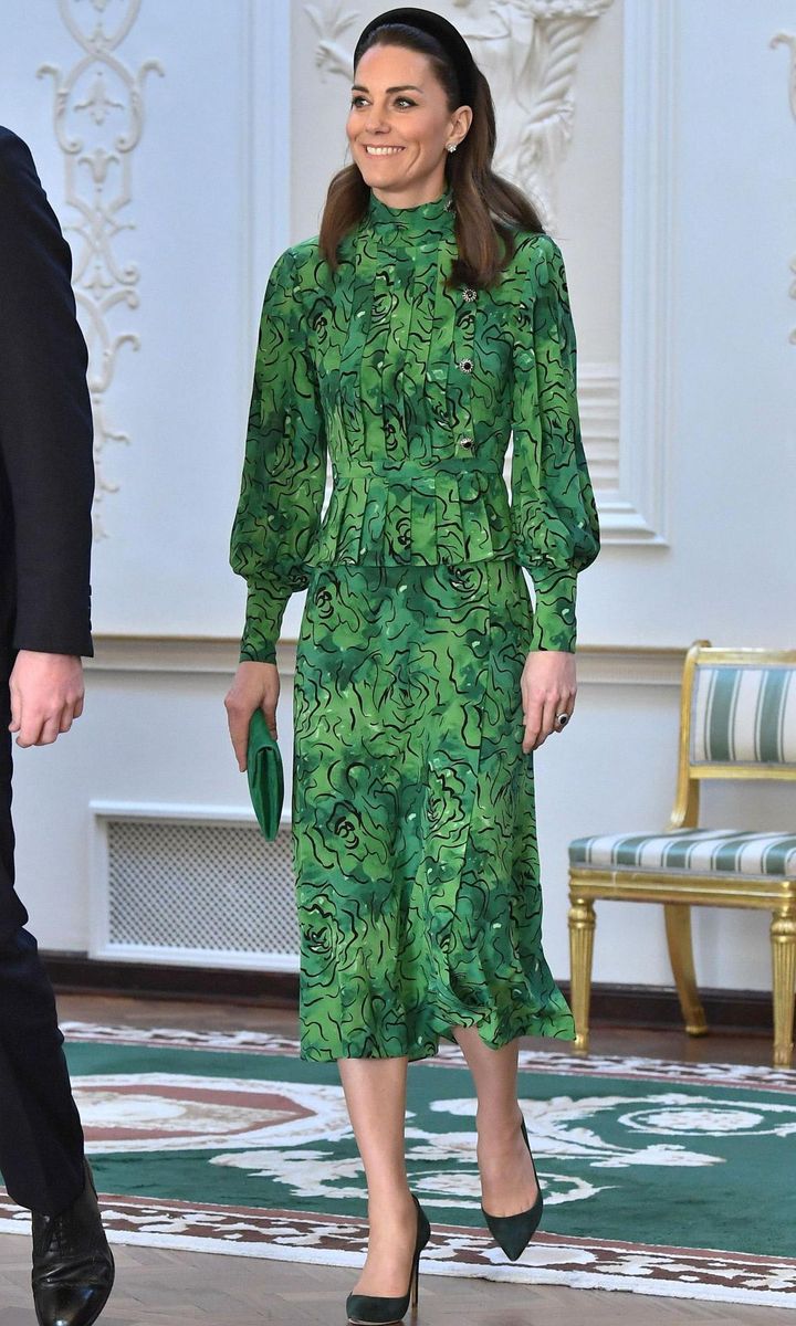 Princess Charlotte's mom paid tribute to her host country in a green Alessandra Rich dress