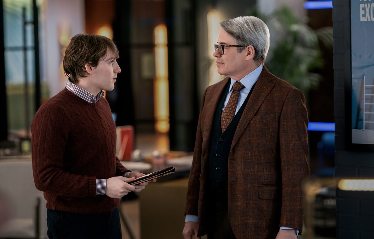 Matthew Broderick acting along side his son James Wilkie Broderick in the TV show: "Foiled Again" 