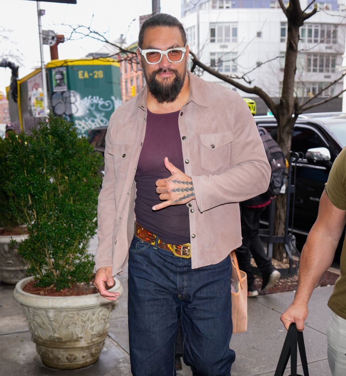  Jason Momoa is seen on March 31, 2025 in New York City.  (Photo by XNY/Star Max/GC Images)