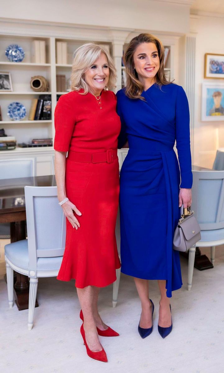The first lady and Queen had a meeting at the White House on Feb. 1