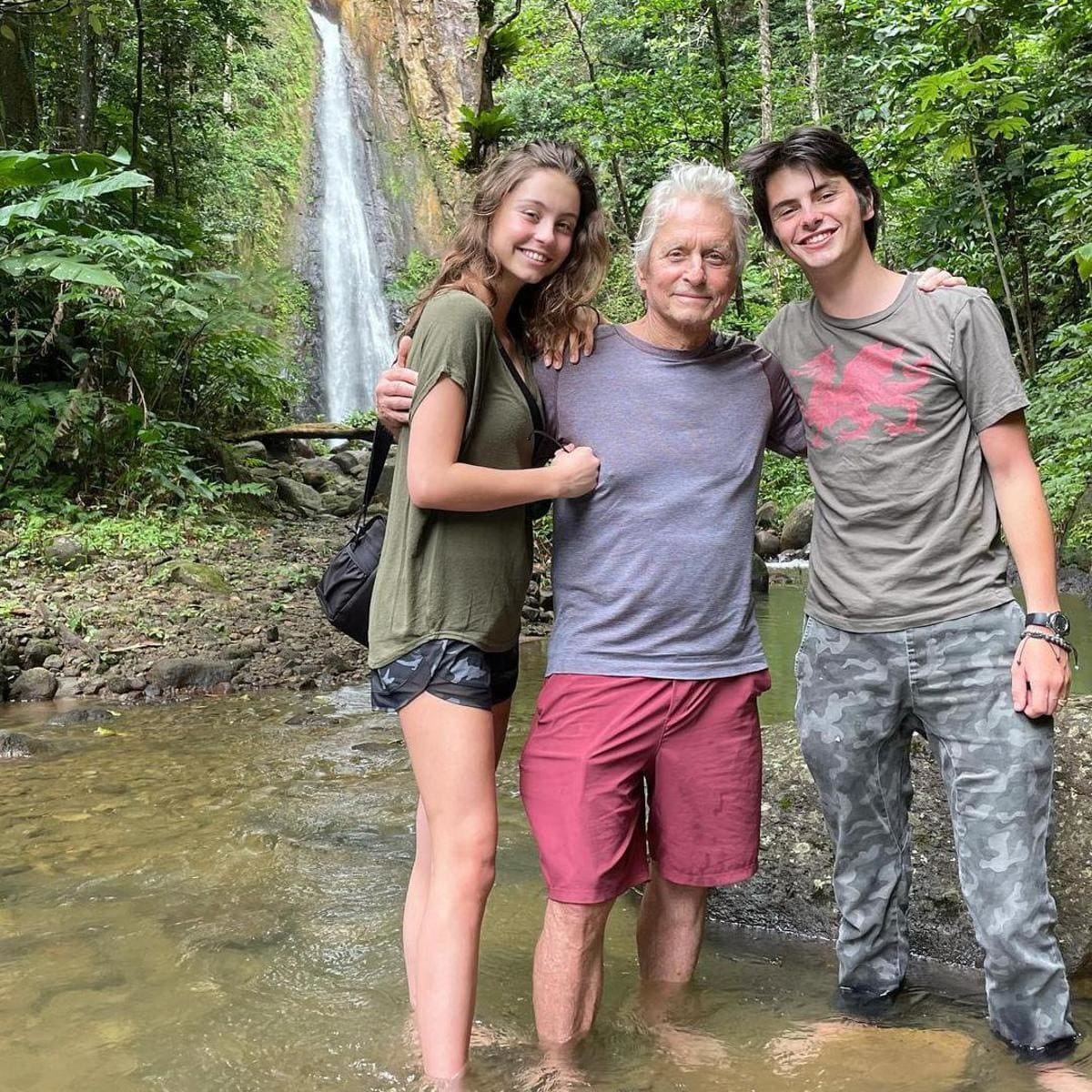 Catherine Zeta Jones and Michael Douglas enjoy a family vacation in Dominica
