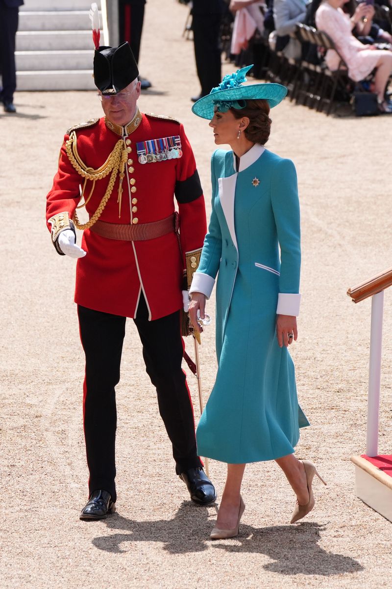 The Princess of Wales during the Trooping the Colour ceremony at Horse Guards Parade, central London, in celebration of King Charles III's official birthday. Picture date: Saturday June 14, 2025.