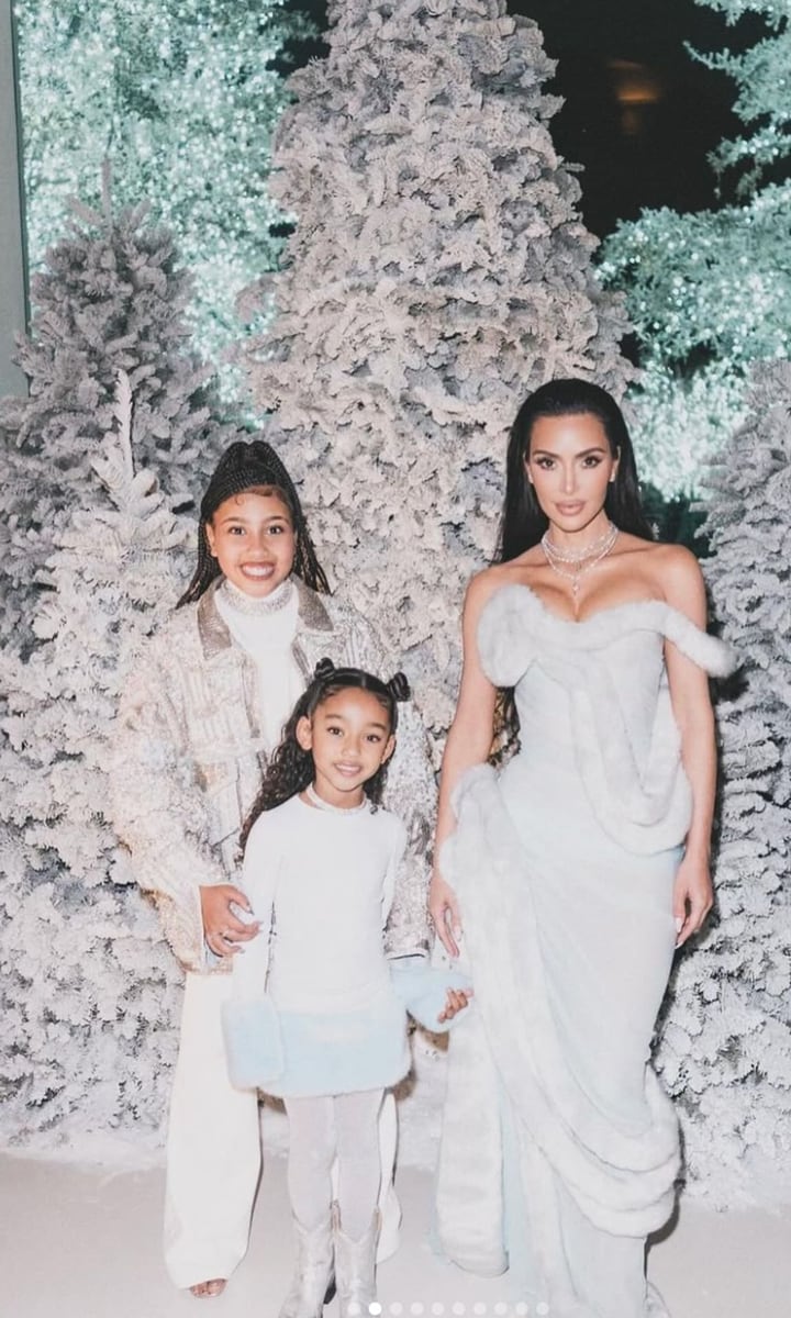 North West honors Ye by wearing his 2016 Met Gala Balmain jacket on Christmas Eve
