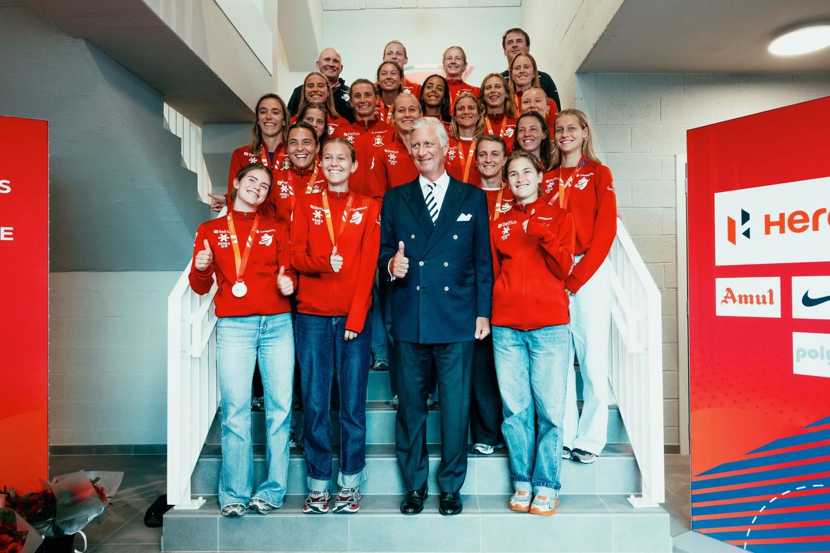 The monarch congratulated the Red Panthers after they secured Belgium’s first Women’s Hockey World Cup medal since 1978.