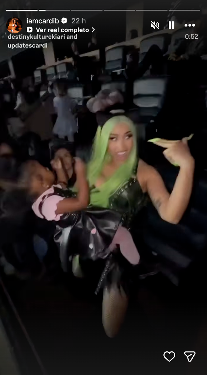 Videos from the show captured the rapper dancing with Blossom in her arms as KATSEYE performed.
