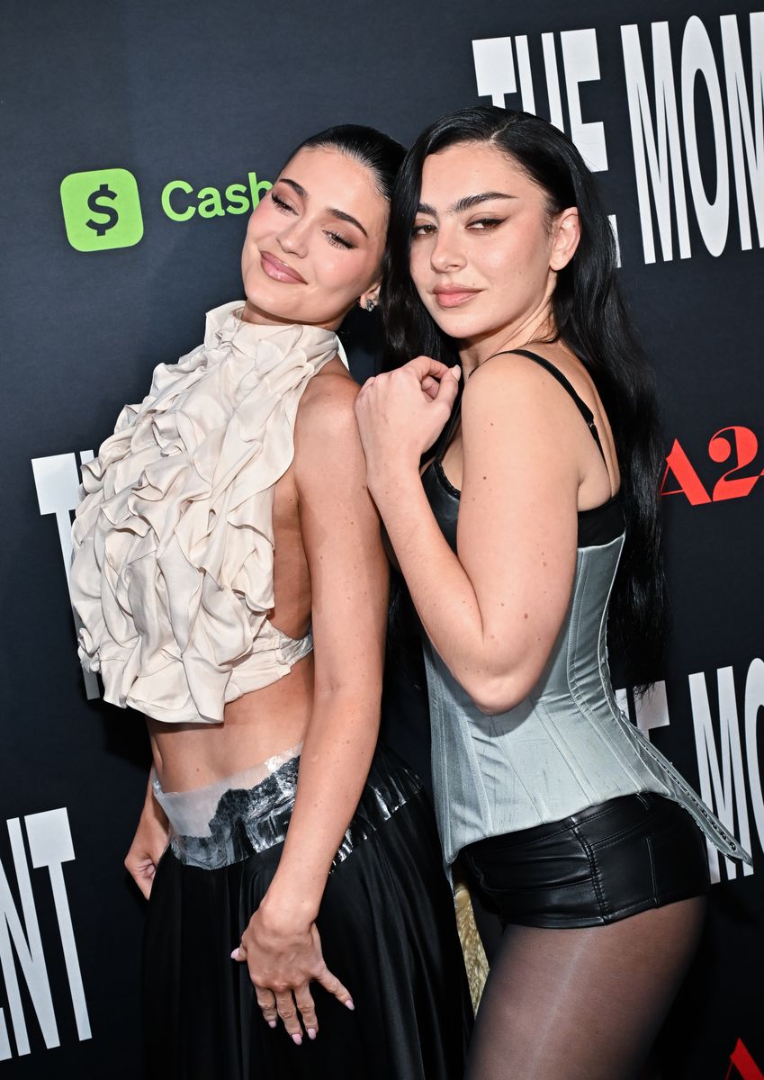 Kylie Jenner and Charli xcx at "The Moment" premiere