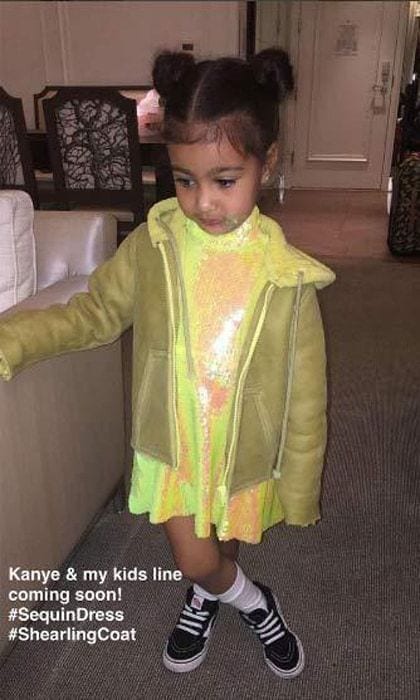 North helped her parents design for their new Yeezy kids line.
Photo: Snapchat/@KimKardashian