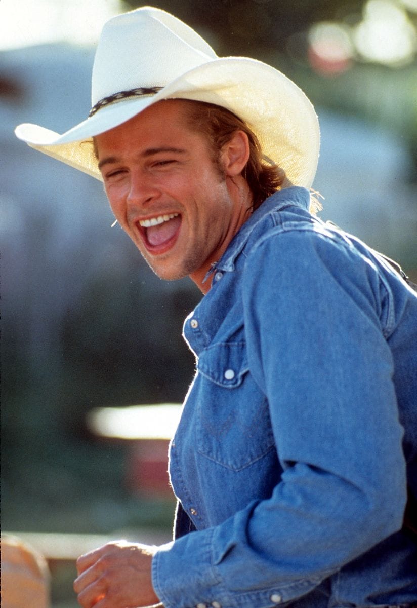 Brad Pitt smiling in a scene from the film 'Thelma & Louise', 1991.
