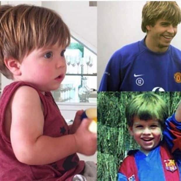Shakira shared this collage of Sasha and young Gerard.
<br>
Photo: Instagram/@shakira