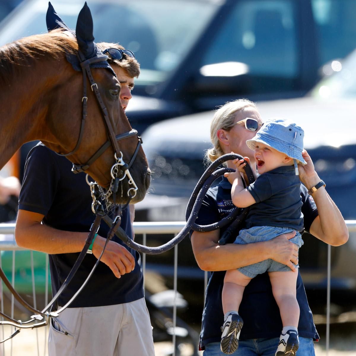 Lucas got up close and personal with a horse on Aug. 7.