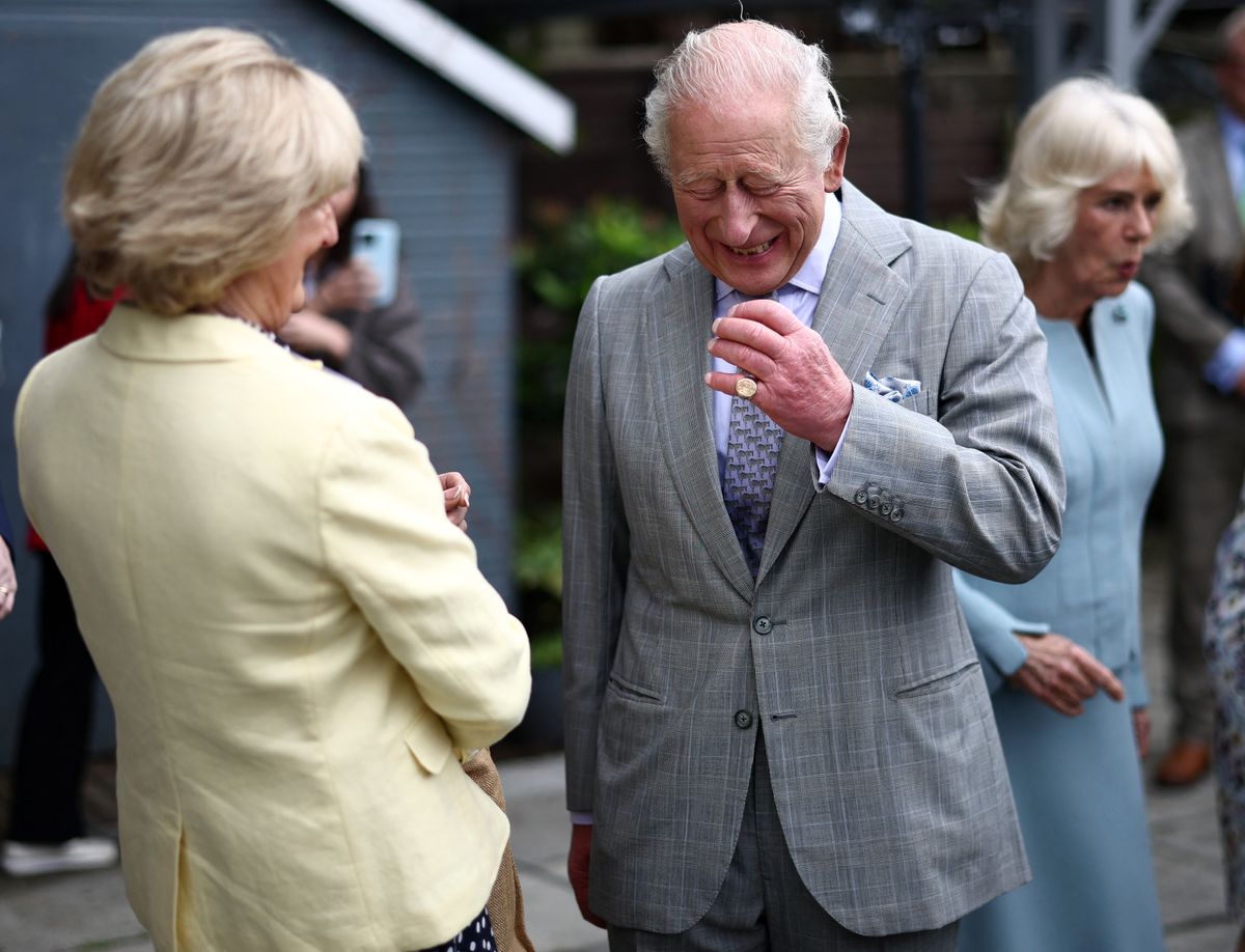 While the radio made the announcement, King Charles and Queen Camilla were having a good time in Northern Ireland