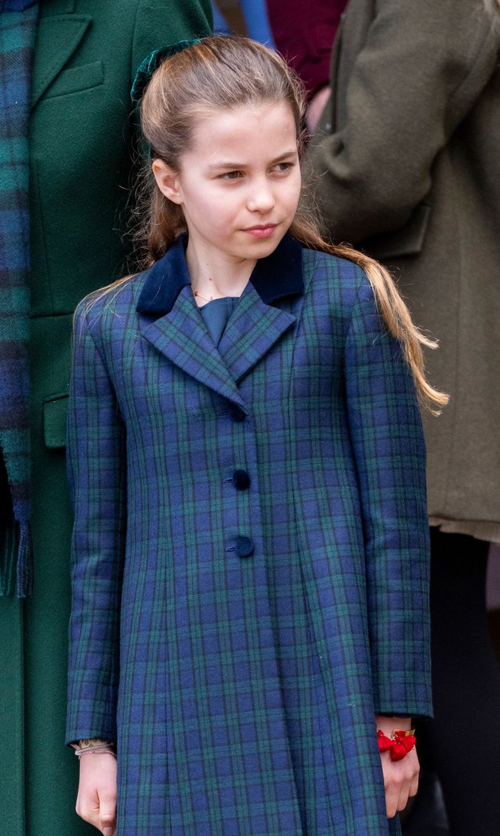 Princess Charlotte of Wales attended the Christmas Morning Service at St Mary Magdalene Church on December 25, 2024, in Sandringham, Norfolk.