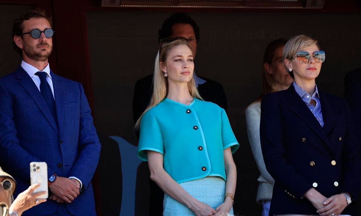 Beatrice sat beside Princess Charlene at the tournament.