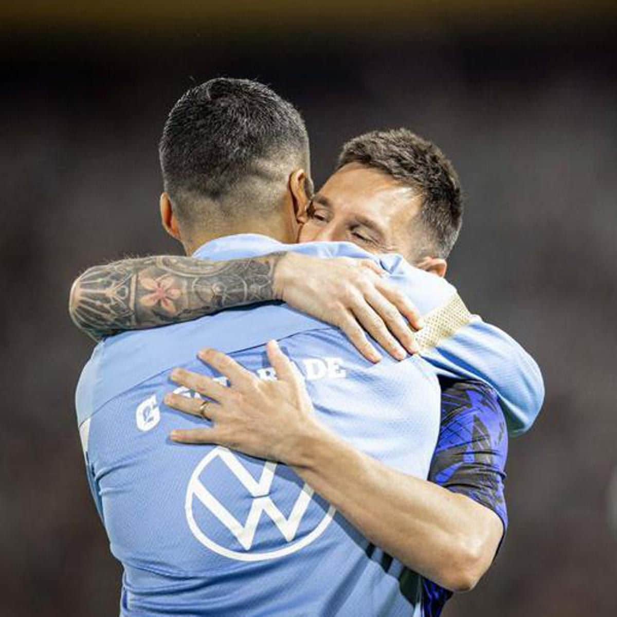 Lionel Messi and Luis Suarez