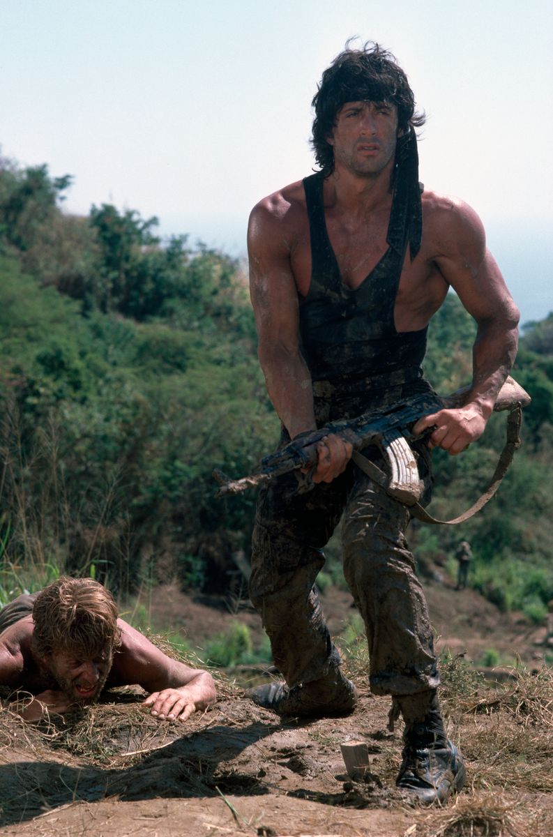 Sylvester once gave someone the Rambo treatment 