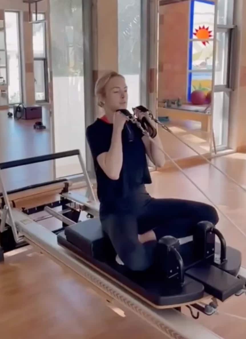 Lindsay Lohan mixes Pilates with a bit of CrossFit