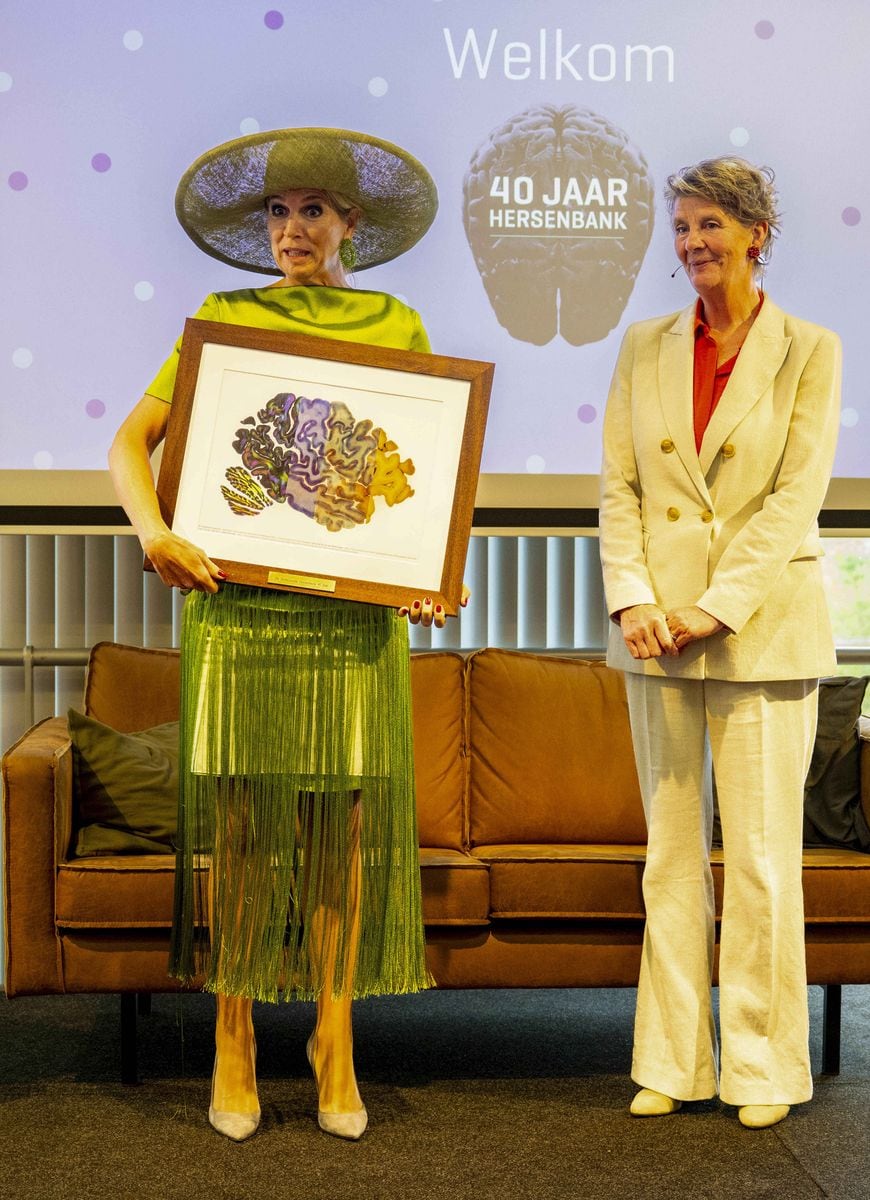 Queen Maxima attended a gathering to mark the fortieth anniversary of the Netherlands Brain Bank (NHB).