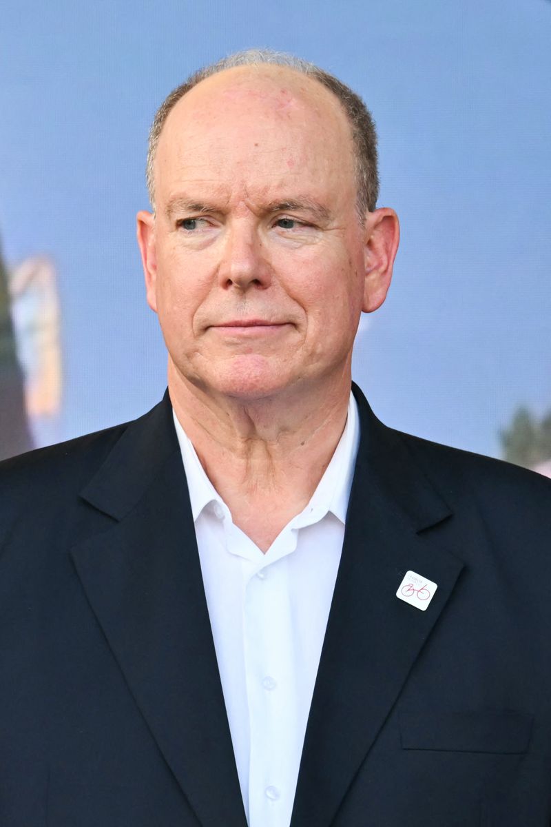 Prince Albert II stood alongside Spanish and Monegasque officers outside the Prince’s Palace ahead of La Vuelta.
