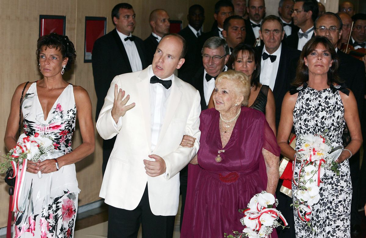 Prince Albert and Princess Antoinette of Monaco alongside family members in 2005