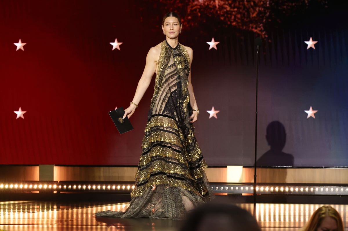 Jessica Biel walks onstage during the 31st Annual Critics Choice Awards