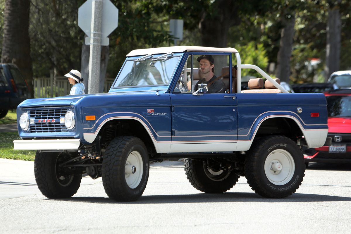 Patrick Schwarzenegger driving around Los Angeles