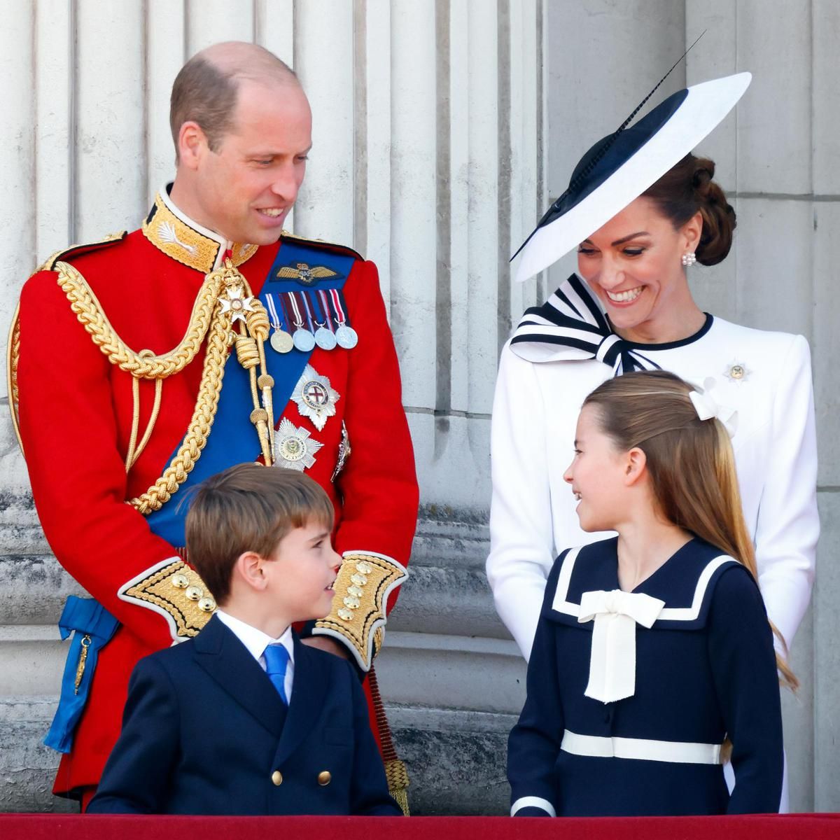 Her Royal Highness appeared in high spirits, smiling with her husband and children.