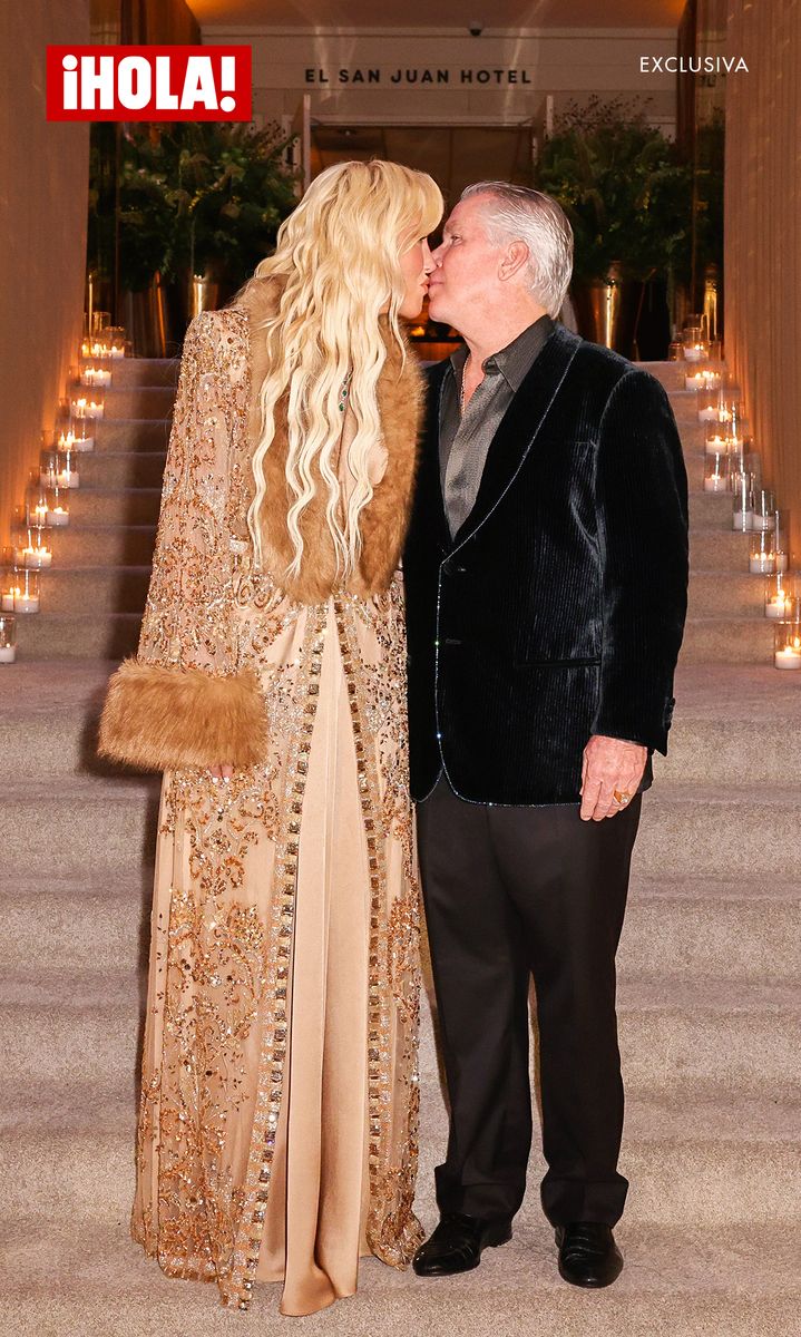 Thomas J. Henry and Dr. Elena Álvarez Westwood celebrate their engagement in San Juan, Puerto Rico